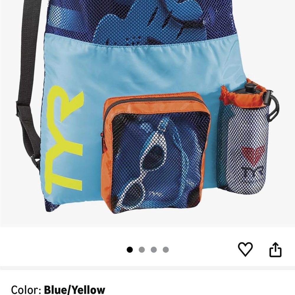 NWT! TYR Kids Blue and Yellow Swim Bag